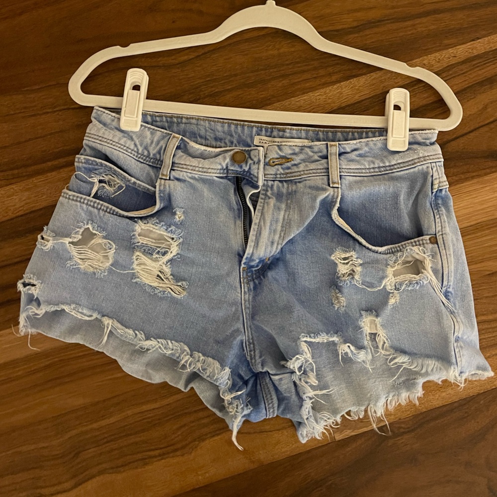 Summer Blue Zara Cutoff Jean Shorts
